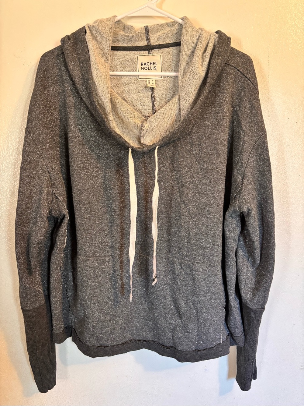 Women's Gray Hooded Pullover Sweatshirt by Rachel Hollis